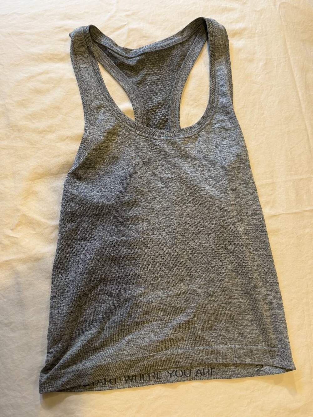 Lululemon Swiftly Tech Racerback Tank Top Waist Length Size 2 Gray